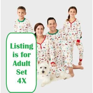 Lauren Conrad Pajamas Womens 4X Top Bottom Sleep Set Christmas Truck Adult